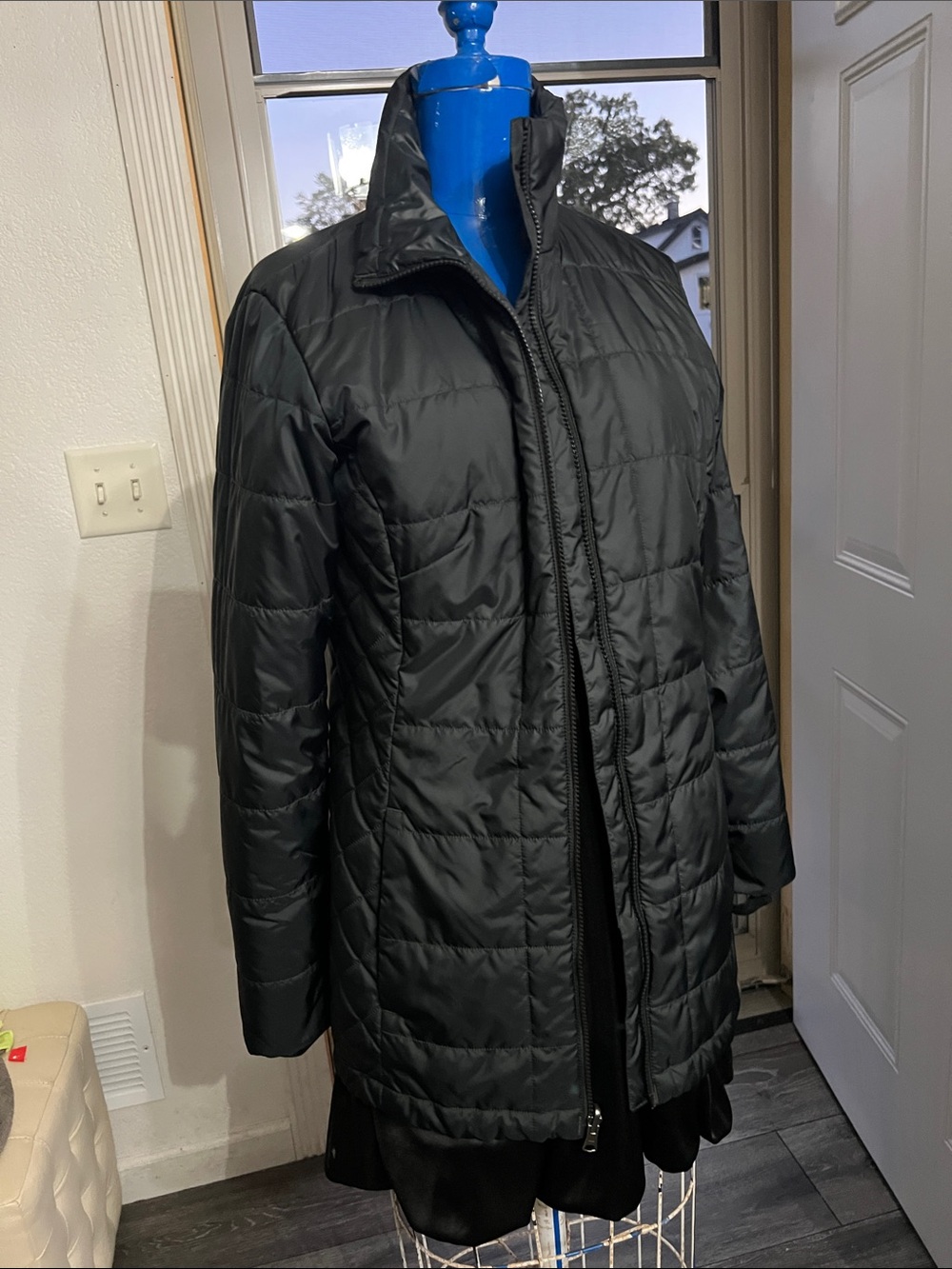 Columbia Black Quilted Puffer Coat